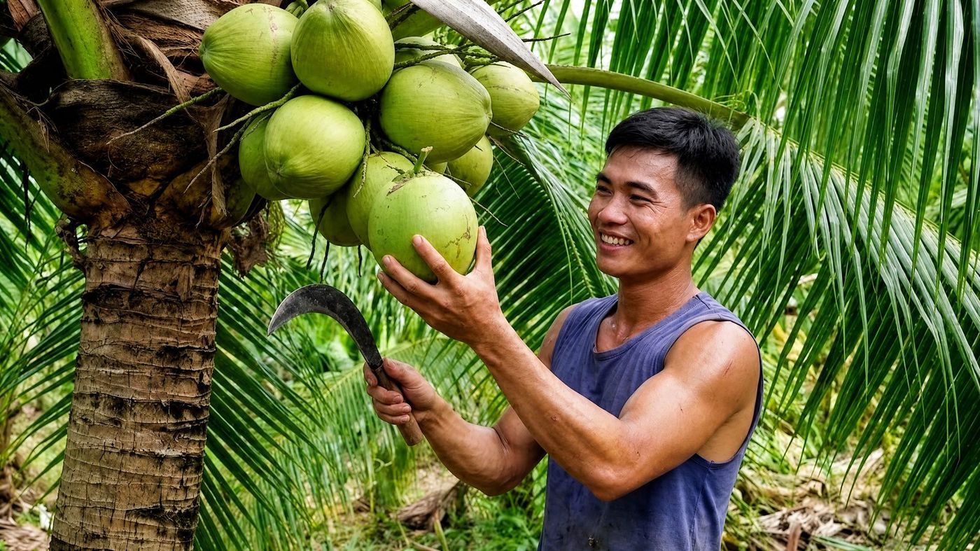 Inside the three-step QC for Ben Tre young coconut